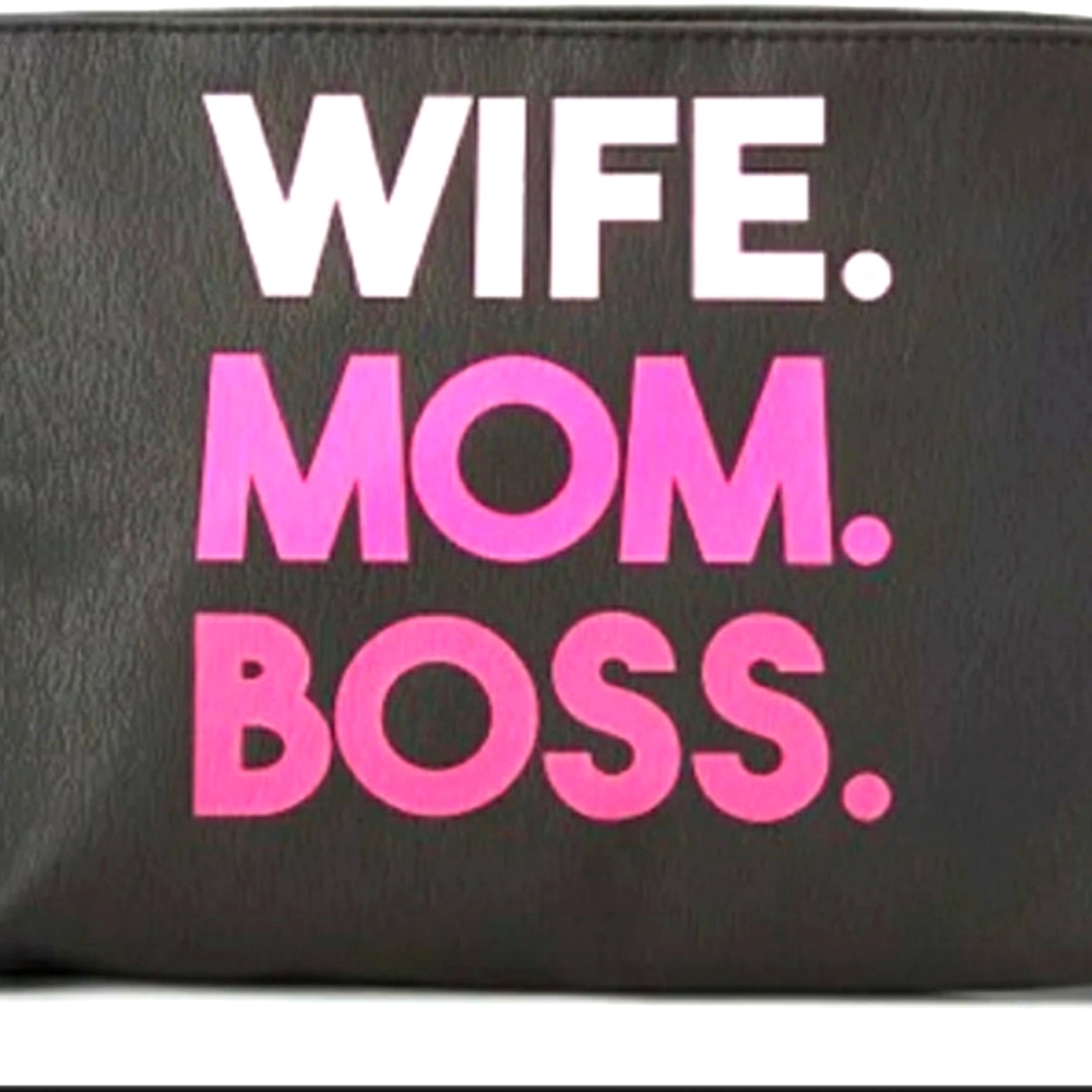 Wife Mom Boss Makeup/Clutch